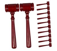 VILLCASE 12 Pièces Mini Marteaux Bois pour Juge pour Garçon Fille et Éducatif Accessoires de Costume pour Enchères Fêtes à Thème Juridique