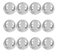 VILLCASE 12 Pièces Poignées Tiroir Nez Clown Rondes Argentées Pour Commode Armoire Salle de Bain Décoration Facile à Installer