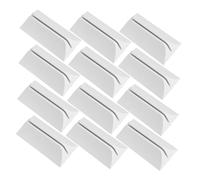 VILLCASE 12 Pièces Support pour Cloison de Bureau Base Plastique Mobile pour Écran Séparateur Fixation par Pince pour Table Support de Panneau de Séparation de Bureau Épaisseur de Serrage