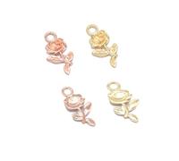 VILLCASE 120 Pendentifs Charme en Alliage Forme Rose pour Fabrication de Bijoux Diy, Accessoires pour Chaînes et Bracelets, Design Simple et Élégant pour Créations Uniques Plusieurs styles
