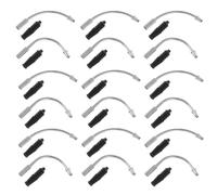 VILLCASE 15 Ensembles Guide Frein Vélo Coudé, Lot de Sets de Set | Acier Inoxydable et Caoutchouc, Noir Argenté, Anti-usure, pour Vélo