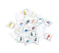 VILLCASE 16pièces Pendentif Poisson Résine Transparente Breloque Forme De Sac Eau Pour Fabrication De Bijoux Artisanaux Motif De Poisson-clown Marin