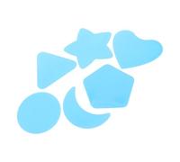 VILLCASE 18 Pcs Ensemble de Modèles en Silicone Formes Créatives Bleu de Coupe de Cheveux Étoile Lune Cœur Hexagone, Outils Sûrs et Précis pour Garçon et Filles pour Salons et Domicile