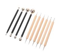 VILLCASE 1ensemble Kit Outils Poterie Argile Acier Inoxydable Stylets à Boules Double-extrémité Ergonomiques Outils de Modelage et Sculpture pour Pâte à Modeler Décorations DIY et