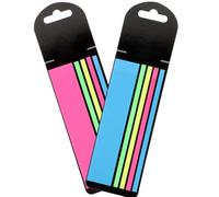 VILLCASE 2 Boîtes Marque-pages Autocollants Réutilisables en Pet Fluorescents, Notes Index pour Garçon et Filles et Enseignants, Accessoires de Lecture Pratiques pour Bureau et École
