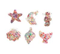 VILLCASE 2 Ensembles Accessoires Pour Cheveux Marins Breloques Tranches Accessoires De Scrapbooking Breloques De Scrapbooking Breloques Pendantes Pour Bracelets 60 pièces * 2