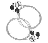 VILLCASE 2 Ensembles Câble pour Ordinateur Portable Lot de Câbles avec Verrouillage Clé Compatible Ordinateurs Portables Design Rotatif