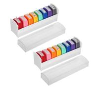VILLCASE 2 Ensembles Kit de Tampons Enseignants n Abs, Timbres Encourageant les Garçon et Filles Retour Positif et Facile à Utiliser pour Évaluation Scolaire