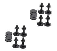 VILLCASE 2 Ensembles Pieds De Table Meubles Ajusteurs Universel Niveleur De Meuble Réglable Les Niveleurs Se Vissent Acier Au Carbone Et Plastique Black 4 Pièces * 2