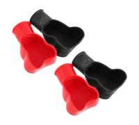 VILLCASE 2 Paires Couvercle de Terminal Automobile en Pvc Double Protection pour Bornes de Batterie de Voiture, Housse Isolante Multifonctionnelle Adaptée aux Connecteurs de Batterie