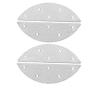 VILLCASE 2 Paires de Talonnettes Demi-lune en Fer Argenté pour Chaussures Hommes, Coussinets de Réparation Résistants à L'usure pour Bottes, Confort et Restauration Forme