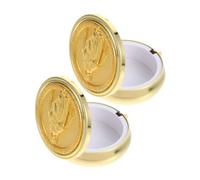 VILLCASE 2 pièces Boîte à Chapelet Métallique Robuste Coffret Cadeau Communion Fille Compact et Vintage Organisateur de Perles Élégant pour Bijoux Présent Luxueux et Portable Protection