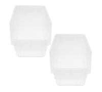 VILLCASE 2 Pièces Boîte à Pharmacie en Plastique Blanc Visibilité Claire et Rangement, Bac de Séparation pour Remède à Domicile et Hôpitaux, Organisateur Pratique et Empilable
