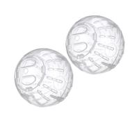 VILLCASE 2 pièces Boule Exercice Hamster Transparente Silencieuse Activité pour Gerbille Souris et Rat Mini Balle Sportive Enrichissement Sensoriel pour Petits Rongeurs