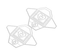 VILLCASE 2 Pièces Die Cuts Acier Au pour Découpe Précise Enveloppes Forme de Cœur Pochoirs Embossage pour Scrapbooking Fabrication de Cartes DIY et Albums Créatifs