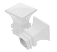 VILLCASE 2 Pièces Embouts Tringle à Rideaux Métal Renforcé Caps Décoratifs Blancs pour Tringles Carrées et Rondes Finials de Remplacement Élégants pour Salon Chambre Bureau