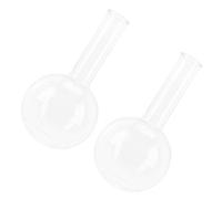 VILLCASE 2 Pièces Flasque à Fond Rond Flacon De 250 ML Flacon Rond en Verre Flacon De Chimie Flacon Bouillant en Verre Diplômé Bécher Erlenmeyer 250ml Un Verre Étudiant Conique Verre De Vin