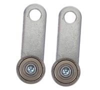 VILLCASE 2 pièces Galets pour Portes Coulissantes Roues Double Roulement Roulettes Acier Robustes pour Placard Fenêtre Porte Coulissante Kit Montage Facile