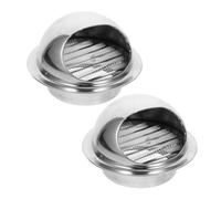 VILLCASE 2 Pièces Hotte D'aération Tuyau D'évacuation De La Sécheuse Couvercle D'aération De Sécheuse Mur Extérieur Couvercle D'aération De Sécheuse Extérieure Acier Inoxydable 304 Silver