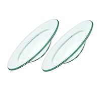 VILLCASE 2 pièces Lot de Coupelles Verre pour Chauffe-Cire Relaxation Plateau Rond Résistant Chaleur Plateau de Remplacement pour Lampe Brûleur Huile Essentielle