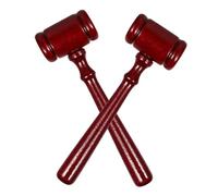 VILLCASE 2 pièces Marteau de Juge Bois Marteau de Vente Aux Enchères et Résistant Accessoire Costume pour Juge Avocat ou Commissaire Priseur