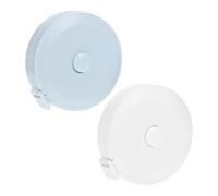 VILLCASE 2 Pièces Mini Ruban Souple de Règle Rétractable Portable pour Couture Bricolage et Voyages Outil de Mesure et Flexible Bleu et Blanc