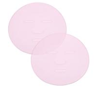 VILLCASE 2 Pièces Moule à Masque Portable en Silicone Réutilisable Design de Fixation Ferme pour Soins du Visage et Maquillage, Accessoire pour Femmes en Rose
