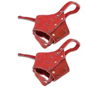 VILLCASE 2 Pièces Muselière Réglable pour Chien Protège-Gueule pour Chien en Cuir Marron Empêche de Mâcher Sangle Ajustable
