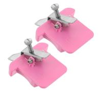 VILLCASE 2 Pièces Outils de positionnement couture ourlet machine à coudre accessoire de machine à coudre règle de guide de couture magnétique guide de bord Plastique rose