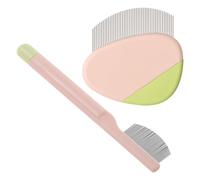 VILLCASE 2 Pièces Peigne Brosse Douce Acier Inoxydable de Toilettage pour Soin Précis et Confortable pour Animaux de Petite pour Visage Pattes
