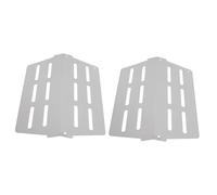 VILLCASE 2 pièces Plaques Chauffantes INOX pour Barbecue Gaz Rechange Diffuseur Chaleur BBQ Protection Brûleurs pour Cuisson Uniforme et Lot