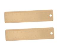 VILLCASE 2 Pièces Règle Droite Laiton de Outil de Mesure Portable pour Croquis et Dessins Précision et pour Artistes et Étudiants