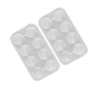 VILLCASE 2 Pièces Silicone Ice Cube Tray Mold Faceted Gemstone Shape Resin Casting Moulds For Diy Jewelry Making And Home Decor Craft