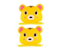 VILLCASE 2 Pièces Sonnette de Vélo Tigre, Modèle 2 3v à Pile Bouton | Plastique, Fixation Guidon 7 à 13cm, Bande Élastique Amovible, Lumière Intégrée, Garçons et Filles