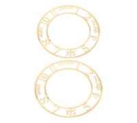 VILLCASE 2 Pièces Sticker Mural Rond en Acrylique Miroir Doré pour Décoration Moderne et Gain de Place, Léger et Élégant, pour Salon et Entrée D'hôtel