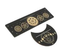 VILLCASE 2 pièces Support Cartes Tarot Bois Naturel Résistant Porte-Cartes Rectangulaire pour Affichage de Divination Lot de Décoratif pour Bureau et Espace de