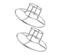 VILLCASE 2 pièces Support de Poulet Rôtisseur Acier Inoxydable Rond pour Barbecue Stable et Sécurisé pour Cuisson Uniforme Accessoire Pratique pour Rôtir Au Barbecue