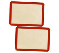 VILLCASE 2 pièces Tapis de Cuisson Silicone Résistant Haute Température pour Pâtisserie Antiadhérent et Réutilisable Tapis Cuisson Multi-usages pour Biscuits Macarons et Pâte