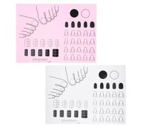 VILLCASE 2 Pièces Tapis en Silicone pour Entraînement Ongles Fonction Mélange de Couleurs et Contrôle Précis, pour Débutants et Artistes en Manucure, Pratique et Solide