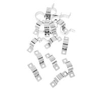 VILLCASE 20 pièces Clamps pour Tube Acier Inoxydable Pince Collier Serrage Double Fixation Câbles Robustes pour Fils Électriques et Câbles Pack
