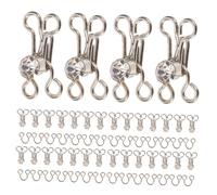 VILLCASE 20 Pièces Closure Hooks Metal Sewing Supplies Clothes Closure Fasteners For Skirts Dresses Invisible Hook Set