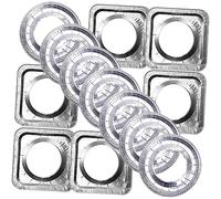 VILLCASE 20 Pièces Couvre Brûleurs Aluminium pour Cuisinière à Lot de Résistants à Chaleur Faciles à Utiliser Protège Burners Aluminium Nettoyage Simplifié pour Cuisson sans Tracas