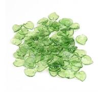 VILLCASE 200 Pendentifs en Acrylique Transparent de Feuille Verte pour Création de Bijoux DIY Breloques Légères et Solide Accessoires pour Boucles D’Oreilles Colliers et Bracelets