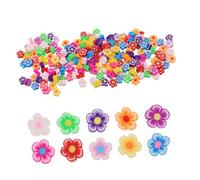 VILLCASE 200 pièces Mini Flower Polymer Clay Pendants Floral Spacer Beads For DIY Jewelry Making Earrings Bracelets Necklaces Keychain Crafts