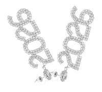 VILLCASE 2026nombre Boucles Oreilles Pendantes avec Cristaux Bijoux pour Fête de Fin Année et Célébration Design Chiffre Unique et Léger