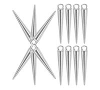 VILLCASE 20pcs Pendentifs Coniques en Alliage de Zinc Argenté pour Fabrication de Bijoux, Breloques Élégantes et Uniques Adaptées Port Quotidien Mariages