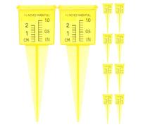 VILLCASE 20pièces Jauge Eau De Pluie Pluviomètre Extérieur Jauge Eau pour Terrasse pour Jardin Outil De Mesure pour Jardin Mesure De De Pluie Pluviomètre à Ouverture Large pour Arroseur De