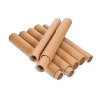 VILLCASE 20pièces Tubes Expédition Carton Tubes Ronds Papier Kraft Pour Artisanat Rangement Affiches