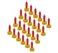 VILLCASE 24 Pièces Tétine pour Agneau, Tétine de Biberon pour Petits Animaux, Plastique et Caoutchouc, Rouge, pour Veaux -nés et Moutons Faibles, Usage en Bergeries Temporaires,