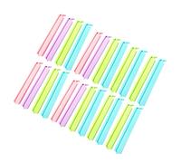 VILLCASE 24pièces Lot de Clips de Scellage Alimentaire Plastique Pince Refermable pour Sachets Snacks Fruits Secs et Fermeture Hermétique Pratique pour Usage Domestique